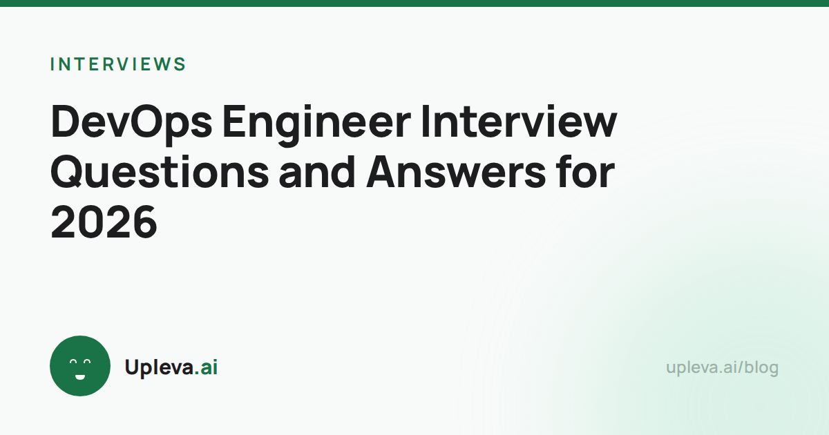 DevOps Engineer Interview Questions and Answers for 2026