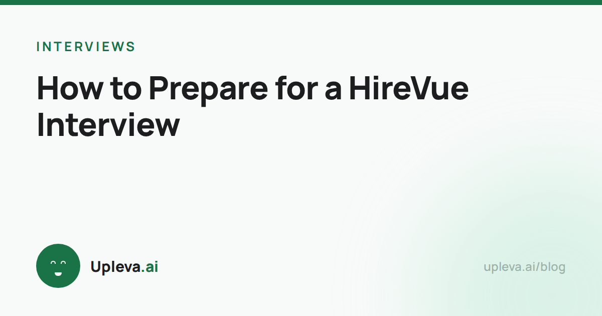 How to Prepare for a HireVue Interview