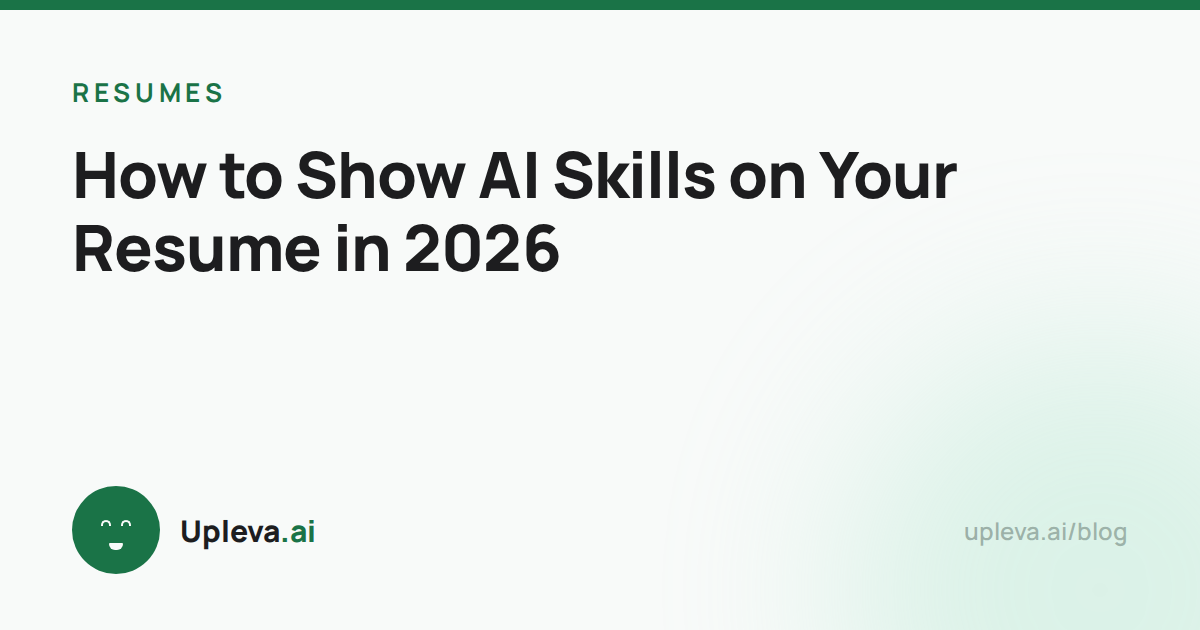 How to Show AI Skills on Your Resume in 2026