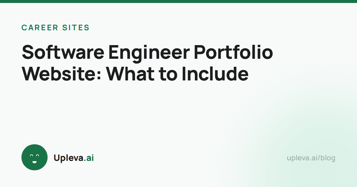 Software Engineer Portfolio Website: What to Include