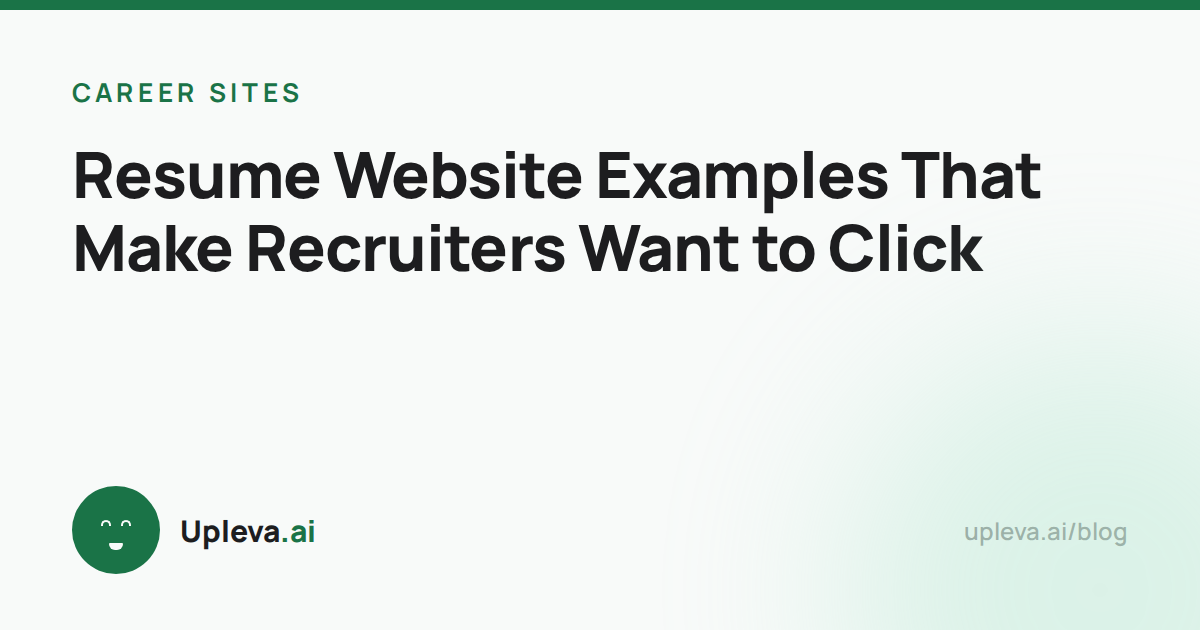 Resume Website Examples That Make Recruiters Want to Click